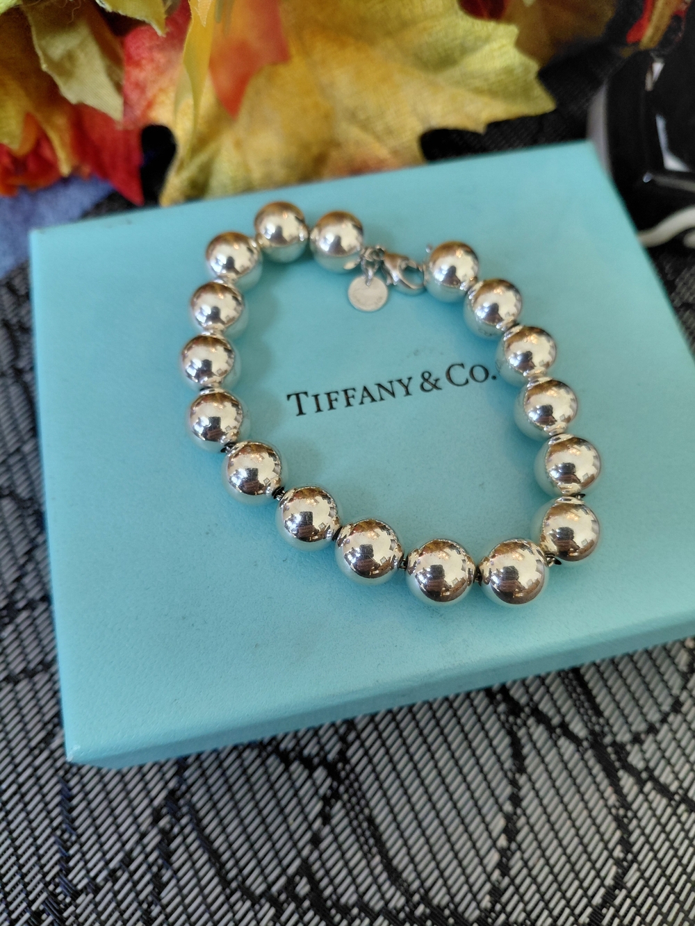 Tiffany & Co. Silver Bead Bracelet - Classic Sterling Ball Design